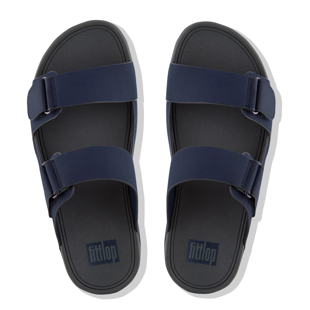 Fitflop Mens Slides - Gogh Neoprene Adjustable - Navy - 701-VJRXFU
